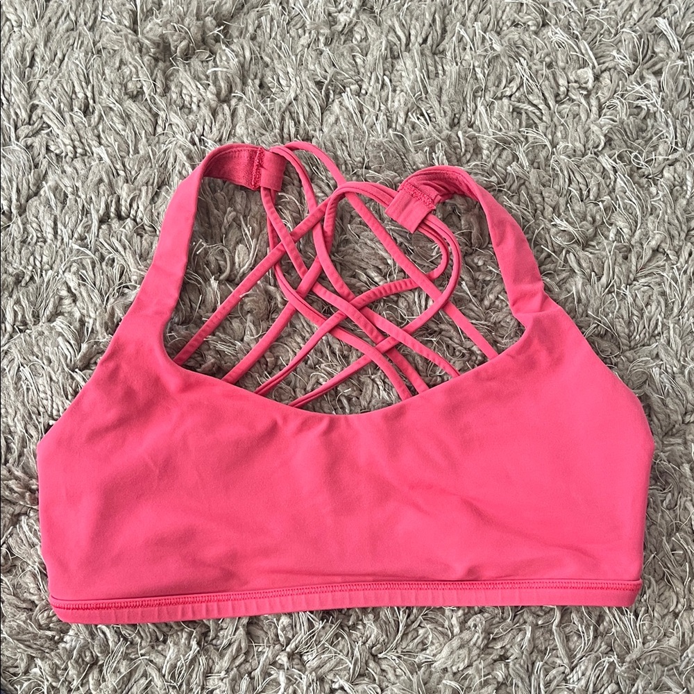 Lululemon Athletica Pink Strappy Sports Bra